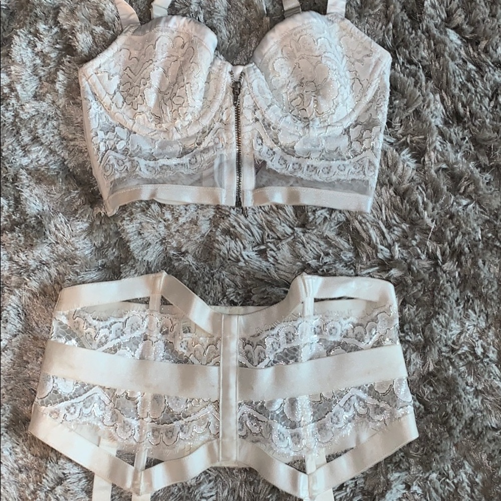 Victoria secret bra and garter belt